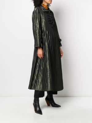 Prošívaný kabát Christian Dior zelený