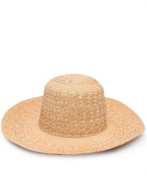 Плетена шапка Saint Laurent бежово