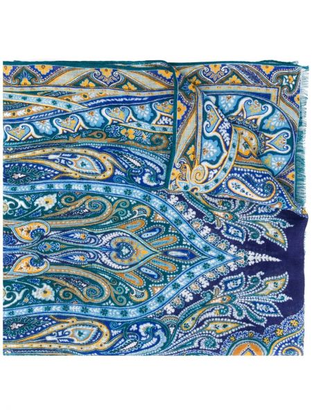 Bufanda con estampado de cachemira Etro azul
