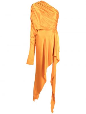 Асиметрична коктейлна рокля Aleksandre Akhalkatsishvili оранжево