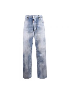 High waist straight jeans Dsquared2 blau
