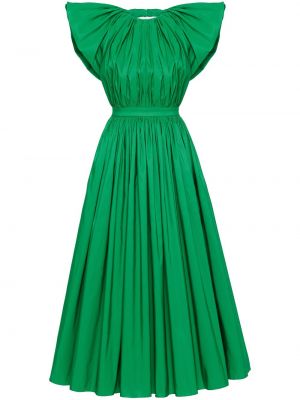 Přiléhavé šaty s otevřenými zády na zip Alexander Mcqueen - zelená