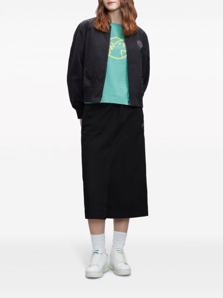 Bavlněné midi sukně s výšivkou Sport B. By Agnès B. černé