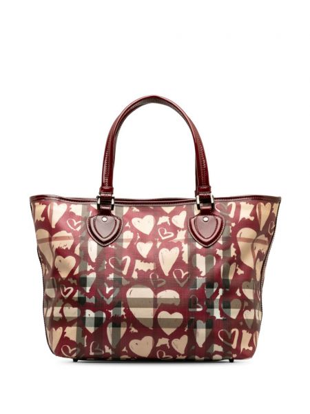 Herzmuster shopper handtasche mit print Burberry Pre-owned