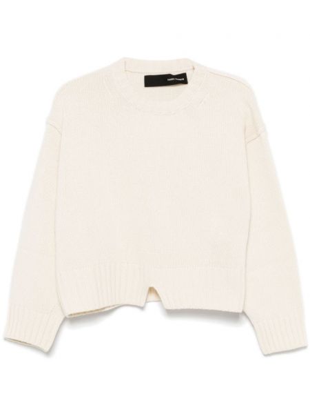 Kort sweater Isabel Benenato hvid