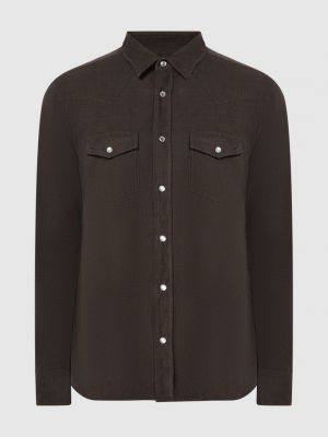Вельветова сорочка Tom Ford коричнева