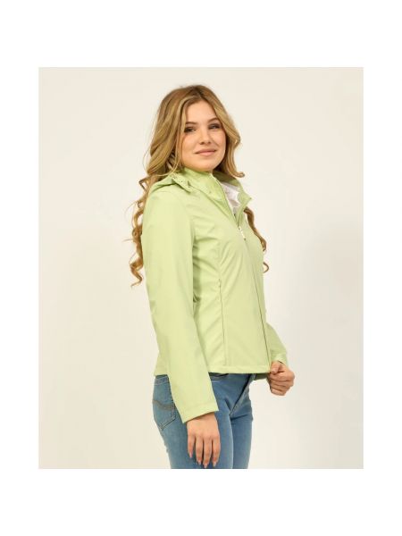 Abrigo con capucha softshell Yes Zee verde