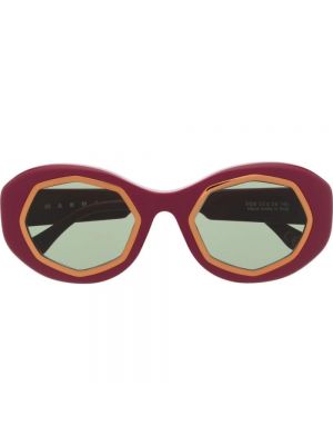 Okulary przeciwsłoneczne z nadrukiem Marni Eyewear czerwone