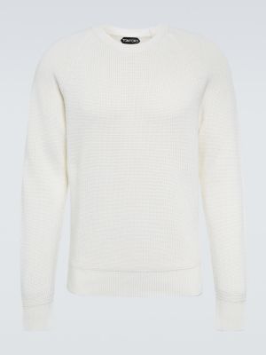 Jersey de lana de seda de tela jersey Tom Ford blanco