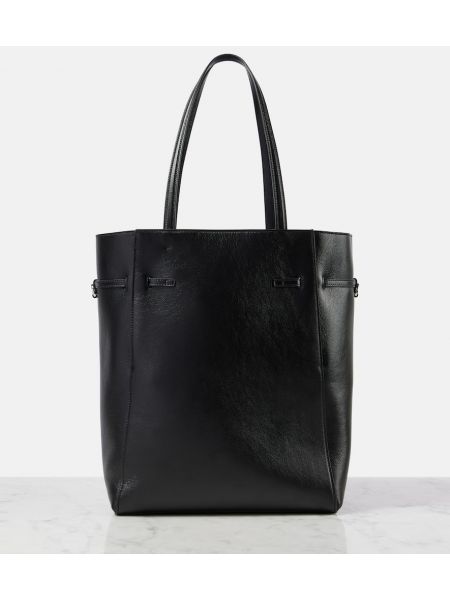 Kožená nákupná taška Givenchy čierna