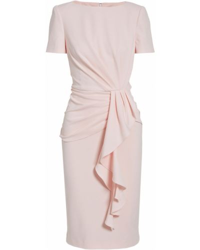 Сукня з драпіруванням з крепу плісироване Badgley Mischka, рожеве