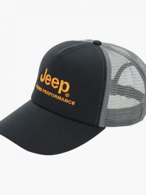 Вишита кепка з сіткою Jeep чорна