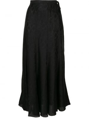 Falda midi de cuero con estampado de estampado de serpiente Zadig&voltaire negro