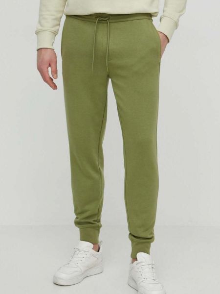 Spodnie sportowe z nadrukiem Calvin Klein Jeans zielone