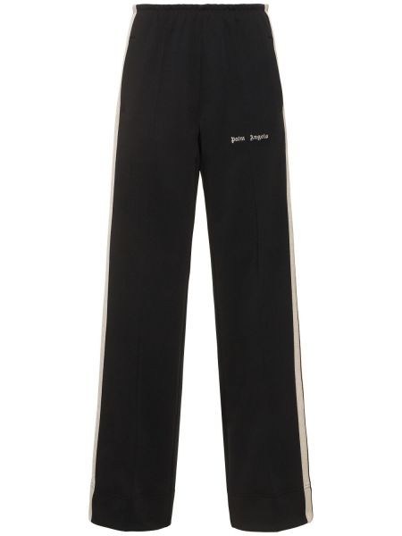Klasické kalhoty z nylonu relaxed fit Palm Angels černé