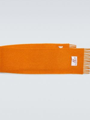 Шерстяной шарф из альпаки Marni оранжевый