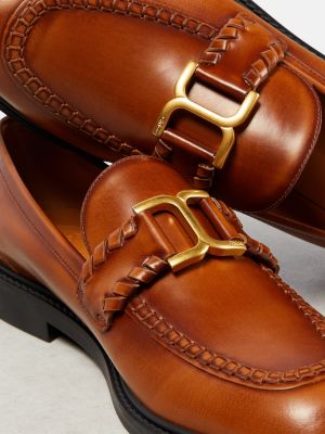 Pantofi loafer din piele Chloã© maro