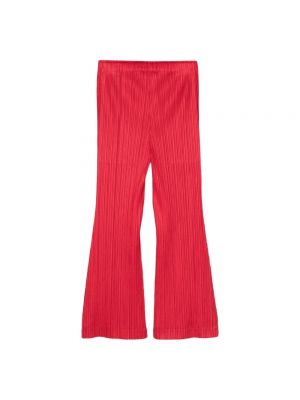 Pantalones bootcut Issey Miyake rojo