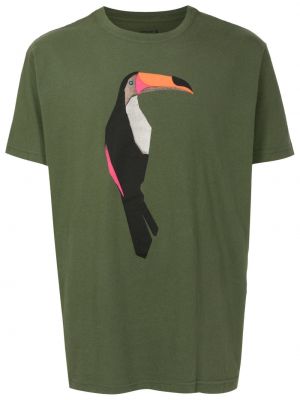 Βαμβακερή μπλούζα με σχέδιο Osklen πράσινο