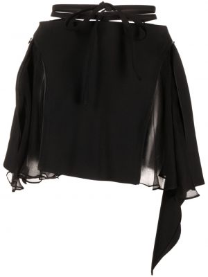 Asymetrické mini sukně Pnk černé