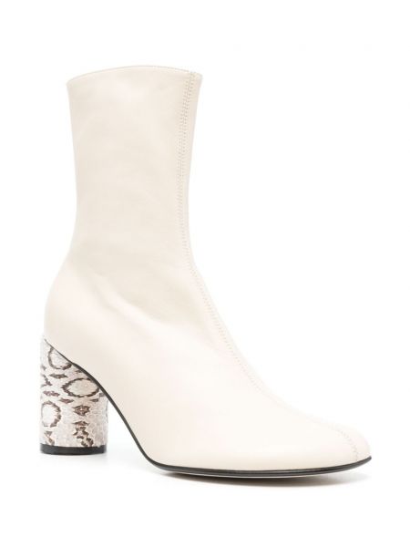 Ankle boots na obcasie Lanvin beżowe