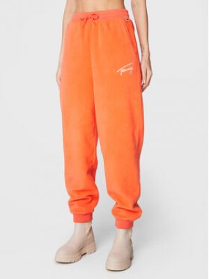 Pantalon de joggings en polaire large Tommy Jeans orange