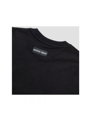 Camiseta de manga larga de algodón Marine Serre negro