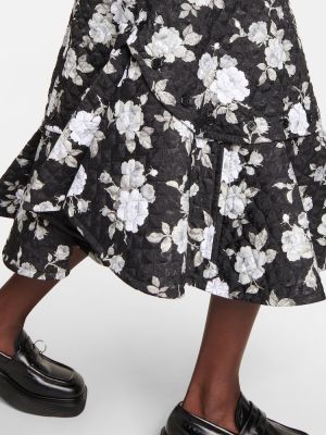 Prošivena midi suknja s cvjetnim printom Noir Kei Ninomiya