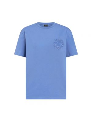 Koszulka z dżerseju Etro niebieska