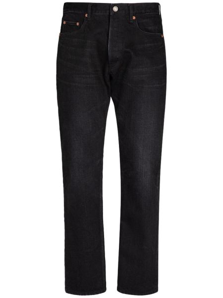 Bavlněné džíny Saint Laurent černé