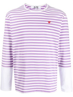 Långärmad t-shirt Comme Des Garçons Play lila