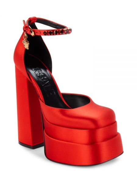 Туфли на платформе Versace красные