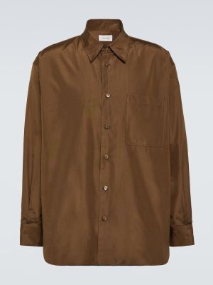Camisa de seda Lemaire marrón