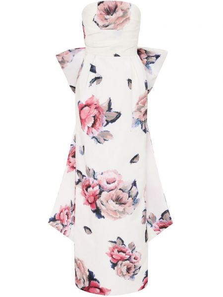 Večerna obleka z lokom s cvetličnim vzorcem Rebecca Vallance