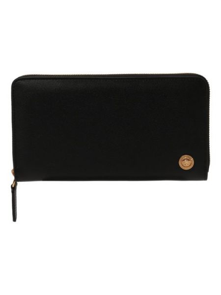 Кожаный кошелек Versace черный