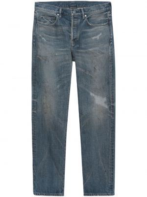 Straight fit džíny s oděrkami John Elliott modré