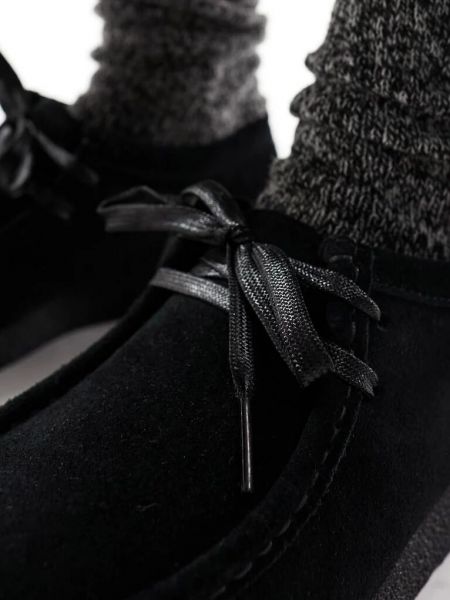 Замшевые туфли Clarks черные