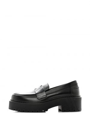 Bőr loafer Hermès Pre-owned fekete