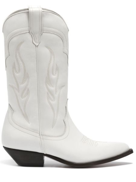 Botas altas de cuero Sonora blanco