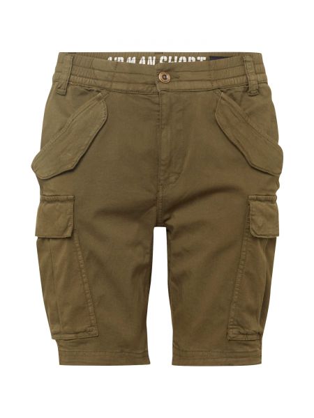 Pantaloni cargo cu buzunare Alpha Industries verde