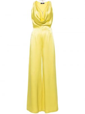 Ολόσωμη φόρμα από κρεπ Elisabetta Franchi κίτρινο