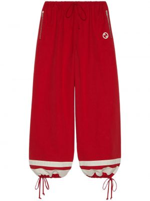 Pantaloni cu croială lejeră Gucci roșu