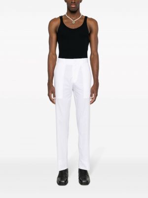 Spodnie slim fit bawełniane Ludovic De Saint Sernin białe