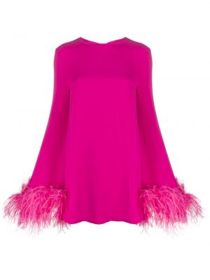 Koktel haljina sa perjem Nervi ružičasta