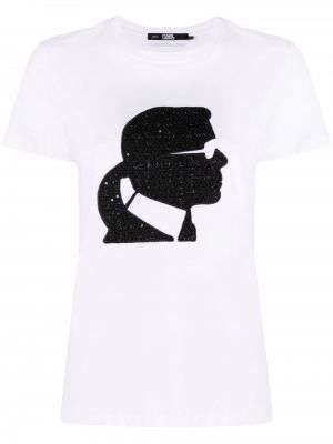 T-skjorte Karl Lagerfeld hvit