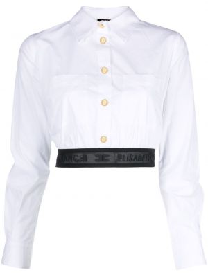 Мрежеста риза Elisabetta Franchi бяло