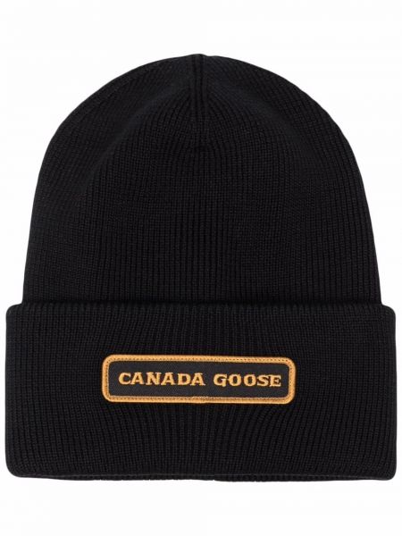 Gorro con estampado Canada Goose negro