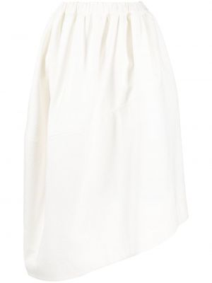 Asymetrické bavlněné midi sukně Comme Des Garçons bílé