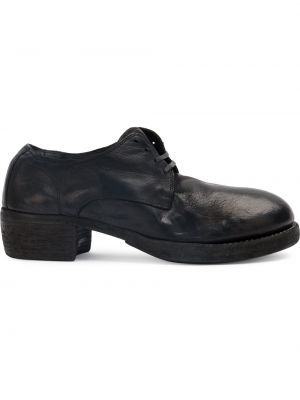 Ниски обувки с връзки с дантела Guidi черно