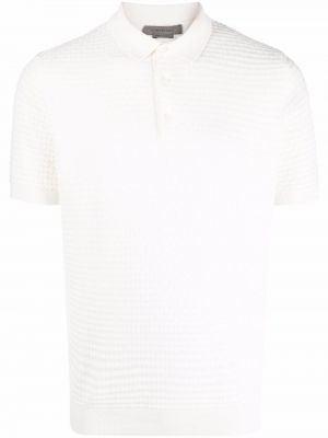 Jacquard poloskjorte Corneliani hvit